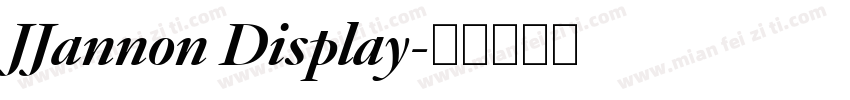 JJannon Display字体转换